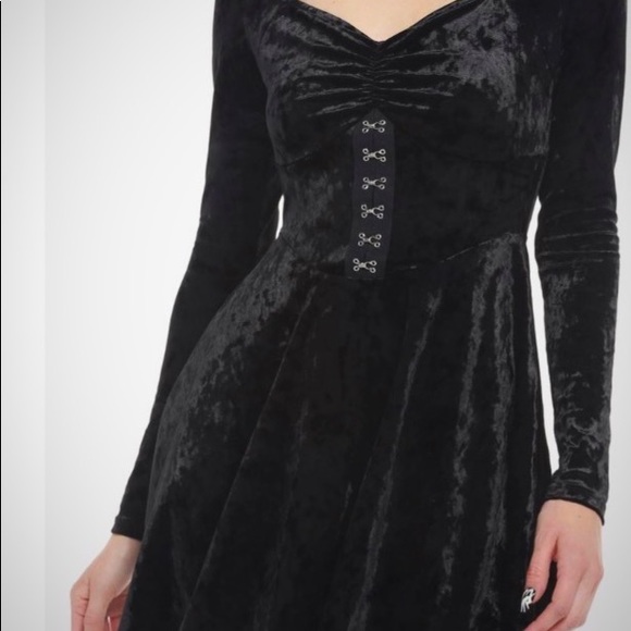 Hot Topic Dresses Hot Topic Black Velvet Dress Poshmark